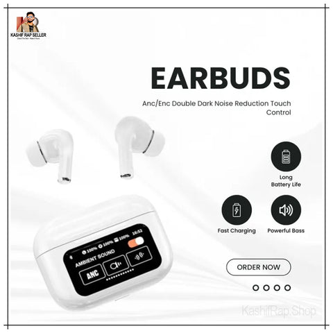 ANC/ENC Double Dark Noise Reduction Touch Control Earbuds